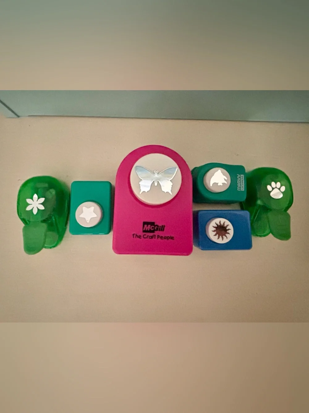Craft Punch Set - Butterfly, Paw, Flower, Star, Sun